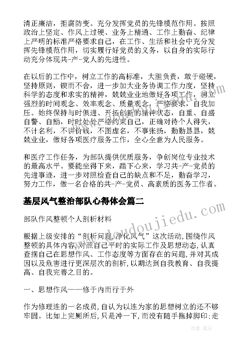 2023年基层风气整治部队心得体会 部队基层风气监督员培训心得体会(通用5篇)