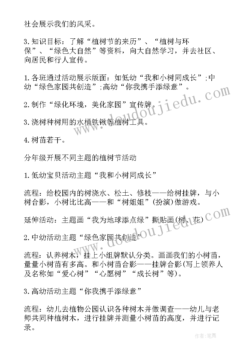 最新幼儿园植树节活动策划案例(模板8篇)