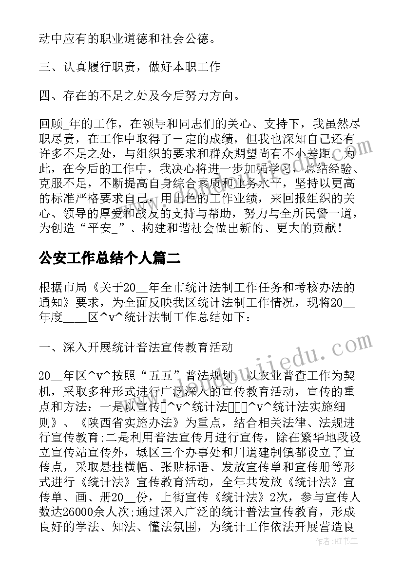 2023年公安工作总结个人(优质5篇)