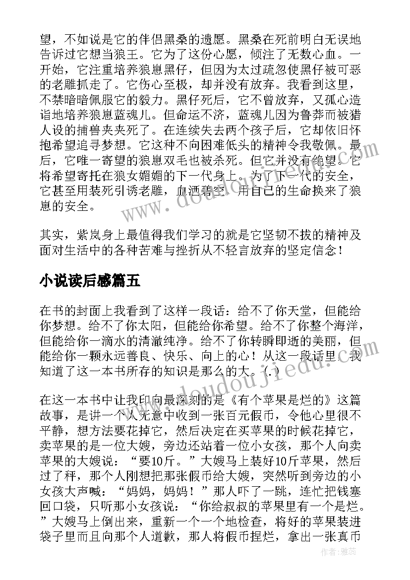 2023年小说读后感 小说飘读后感(大全6篇)