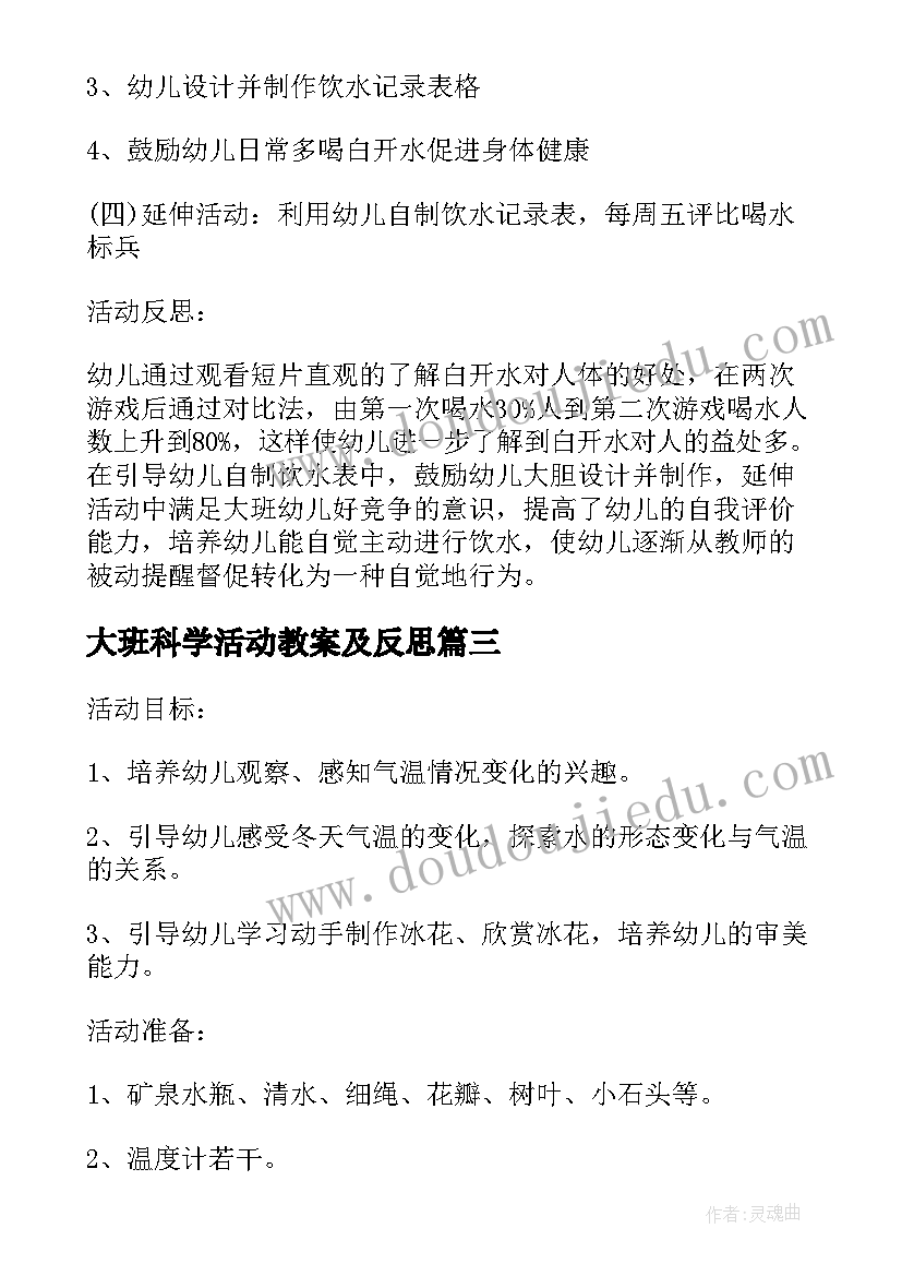 2023年大班科学活动教案及反思(模板5篇)