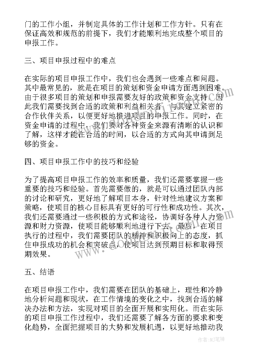 2023年项目申报工作计划(精选9篇)