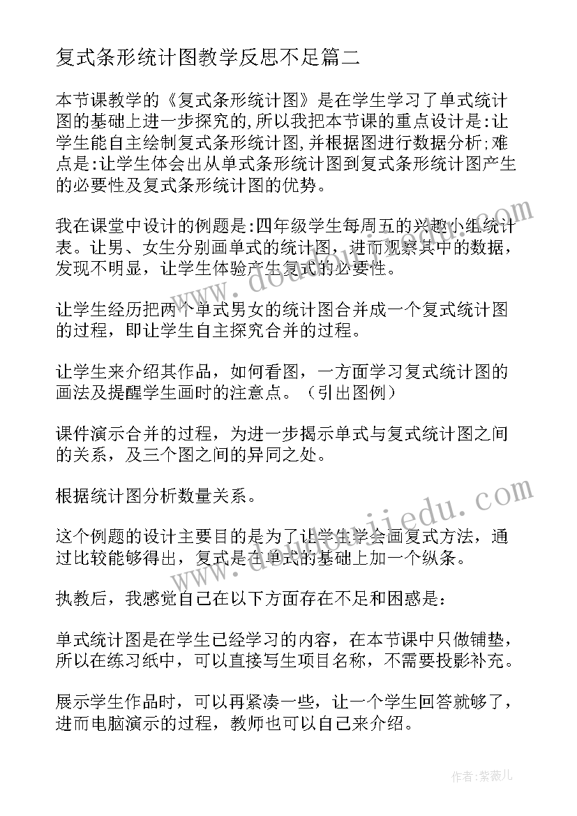 最新复式条形统计图教学反思不足 复式条形统计图教学反思(模板5篇)