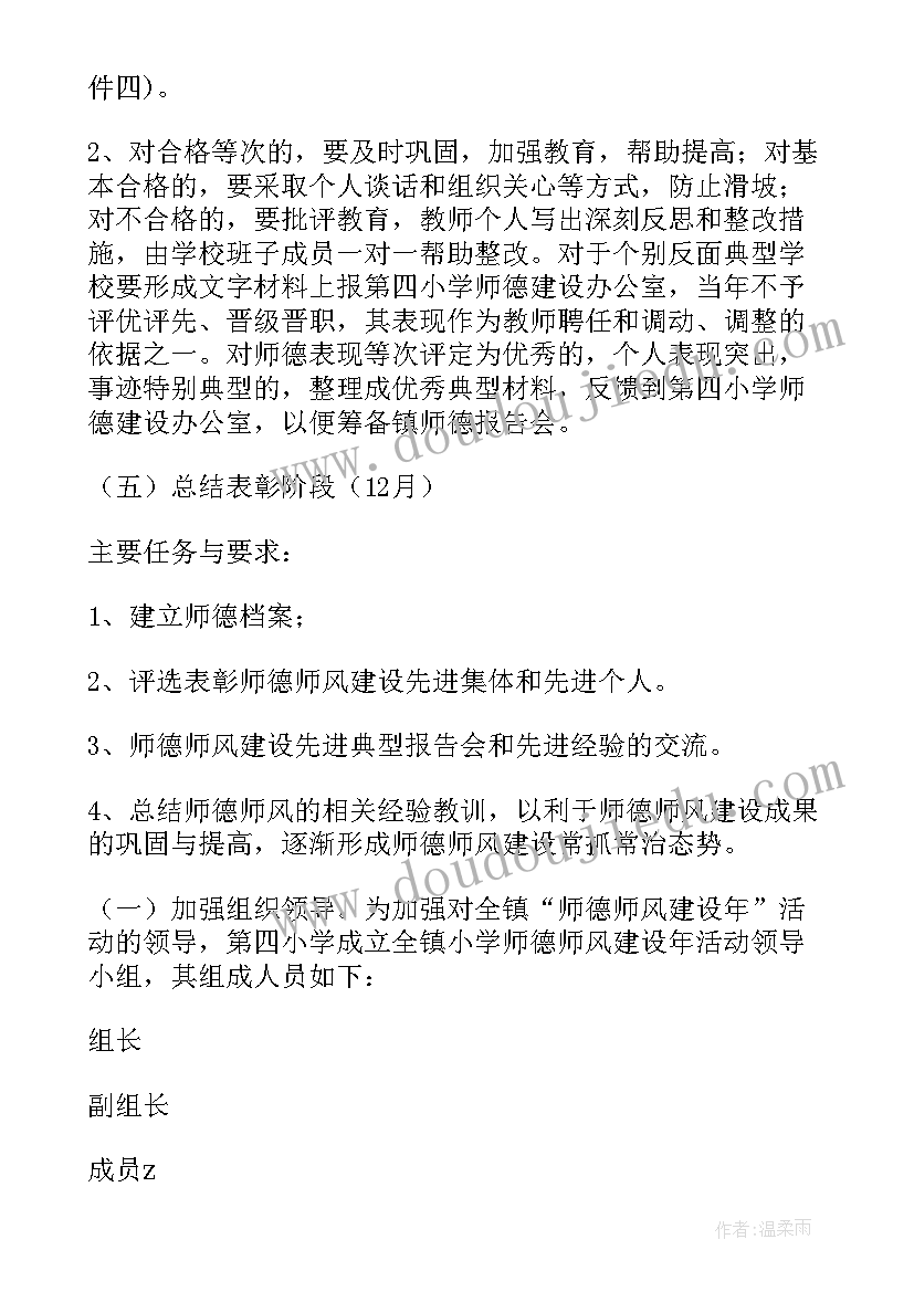 最新小学师德师风活动方案及总结(大全8篇)