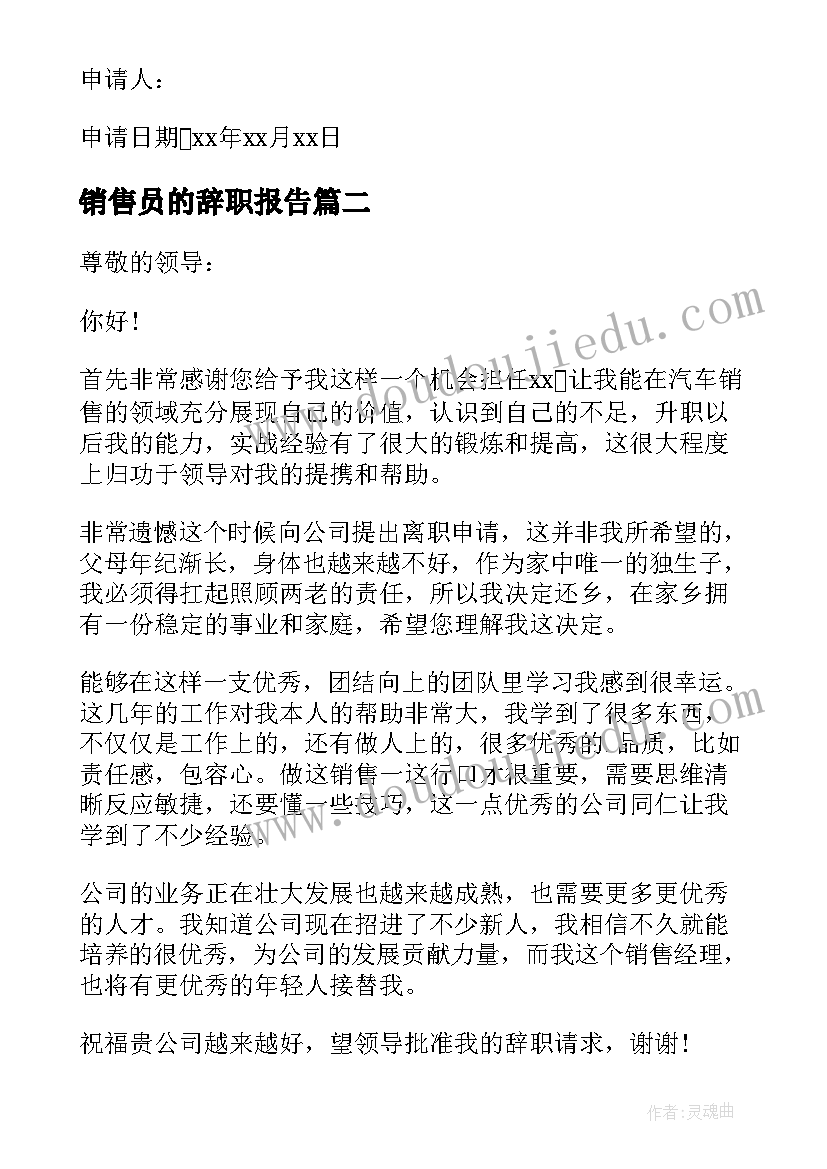 最新销售员的辞职报告 销售人员辞职报告(优质9篇)