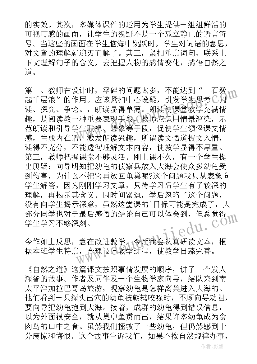 最新自然之道教案(精选8篇)