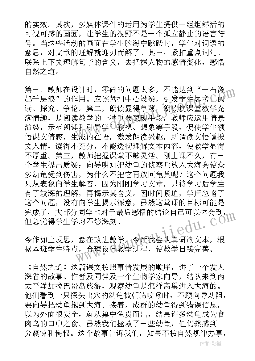 最新自然之道教案(精选8篇)