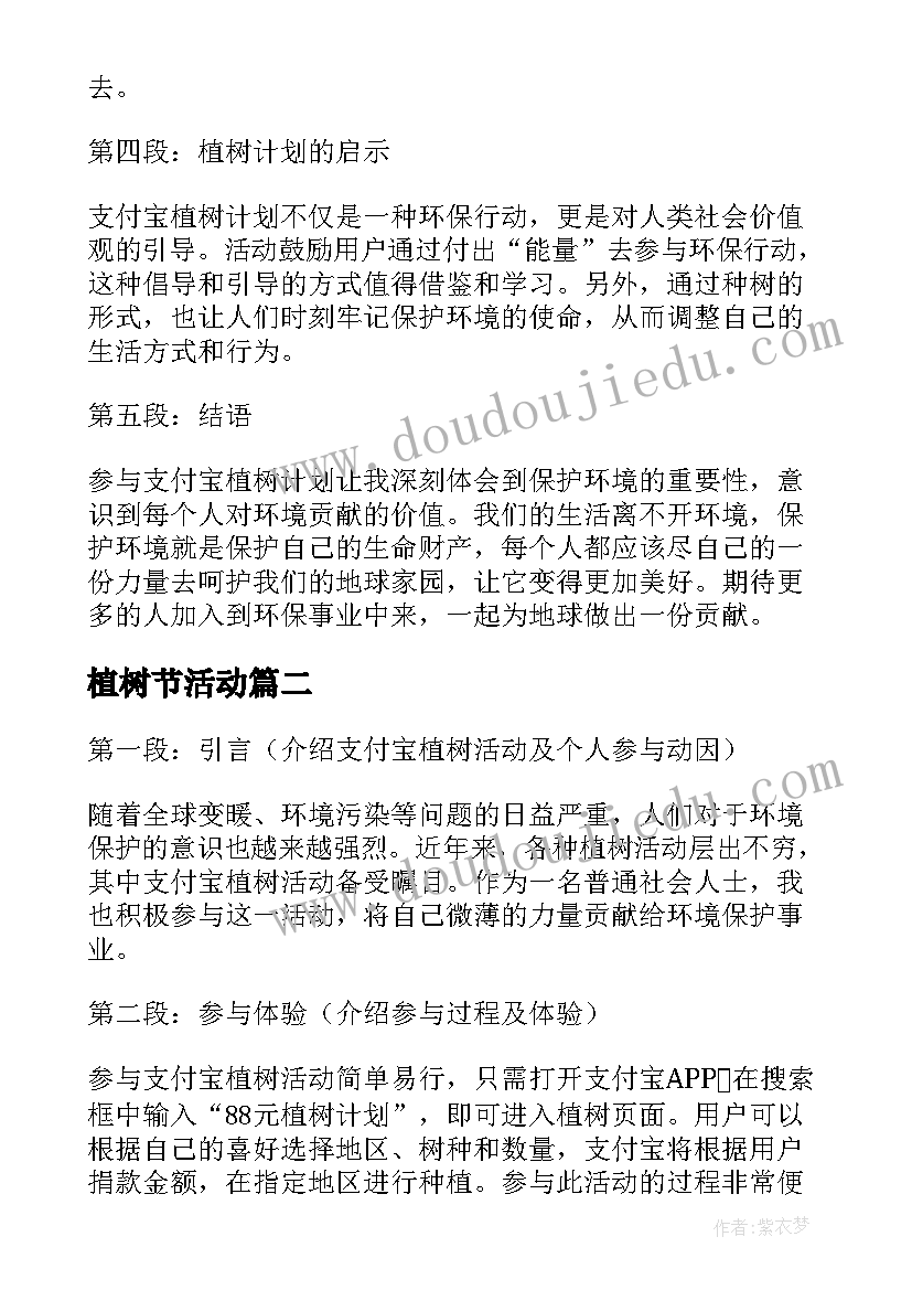 2023年植树节活动 支付宝植树活动心得体会(通用9篇)