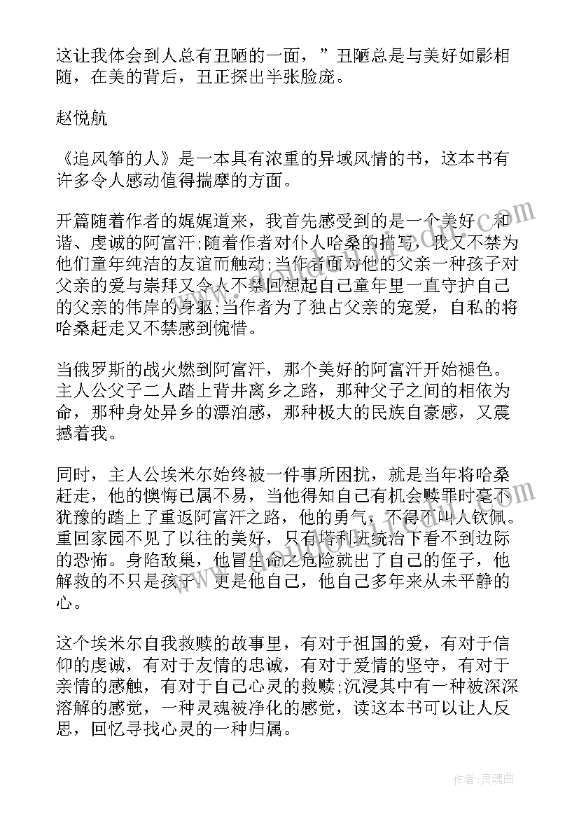 2023年追风筝的人读书心得(精选5篇)