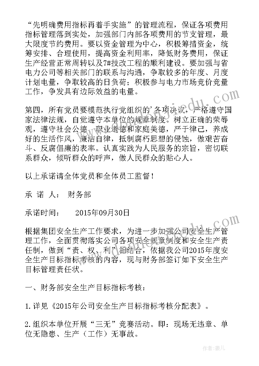 2023年财务人员承诺书(通用5篇)