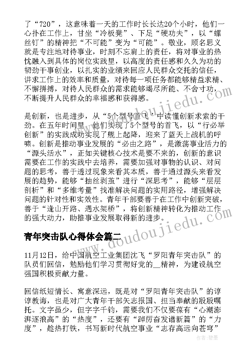 最新青年突击队心得体会(汇总5篇)