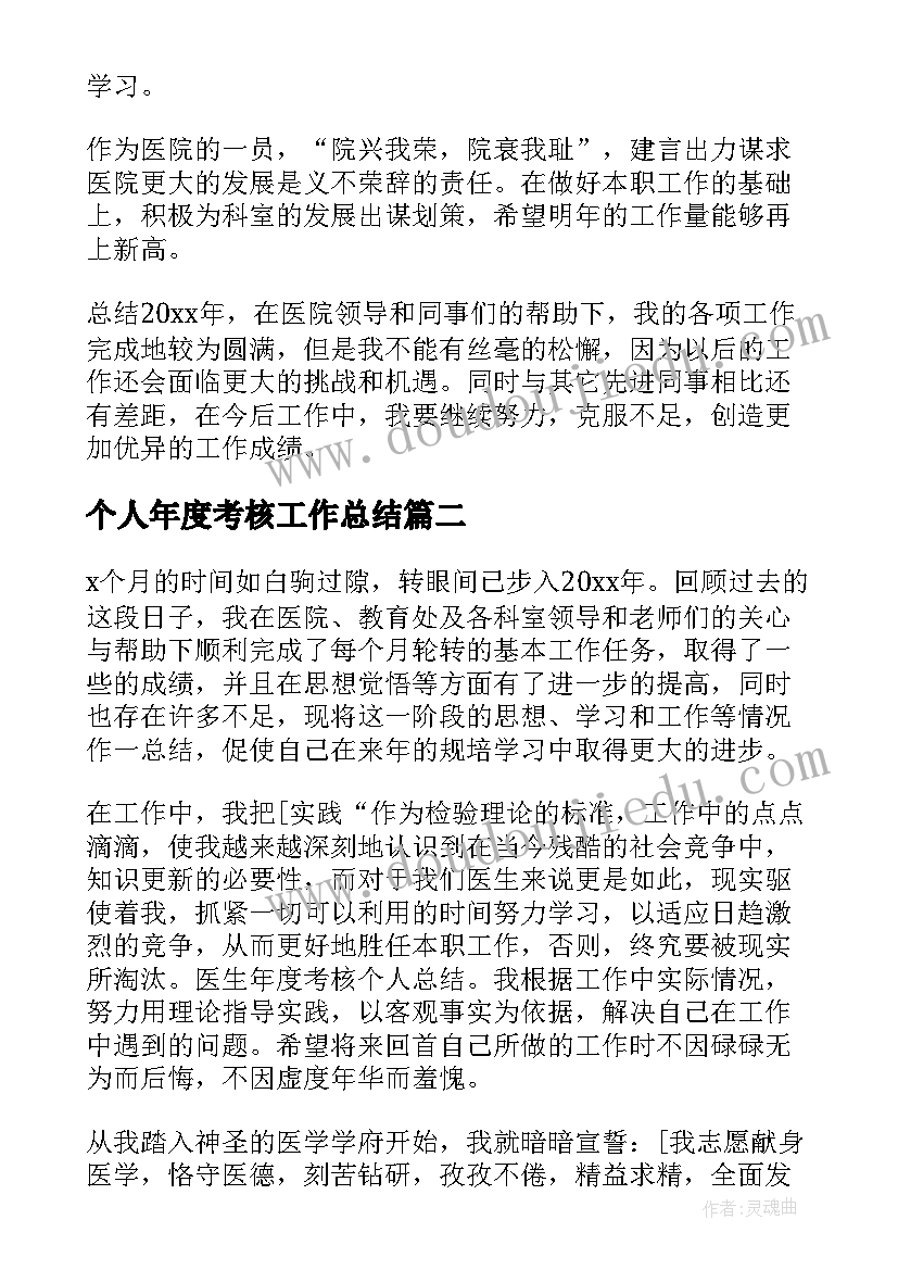 2023年个人年度考核工作总结(优秀5篇)