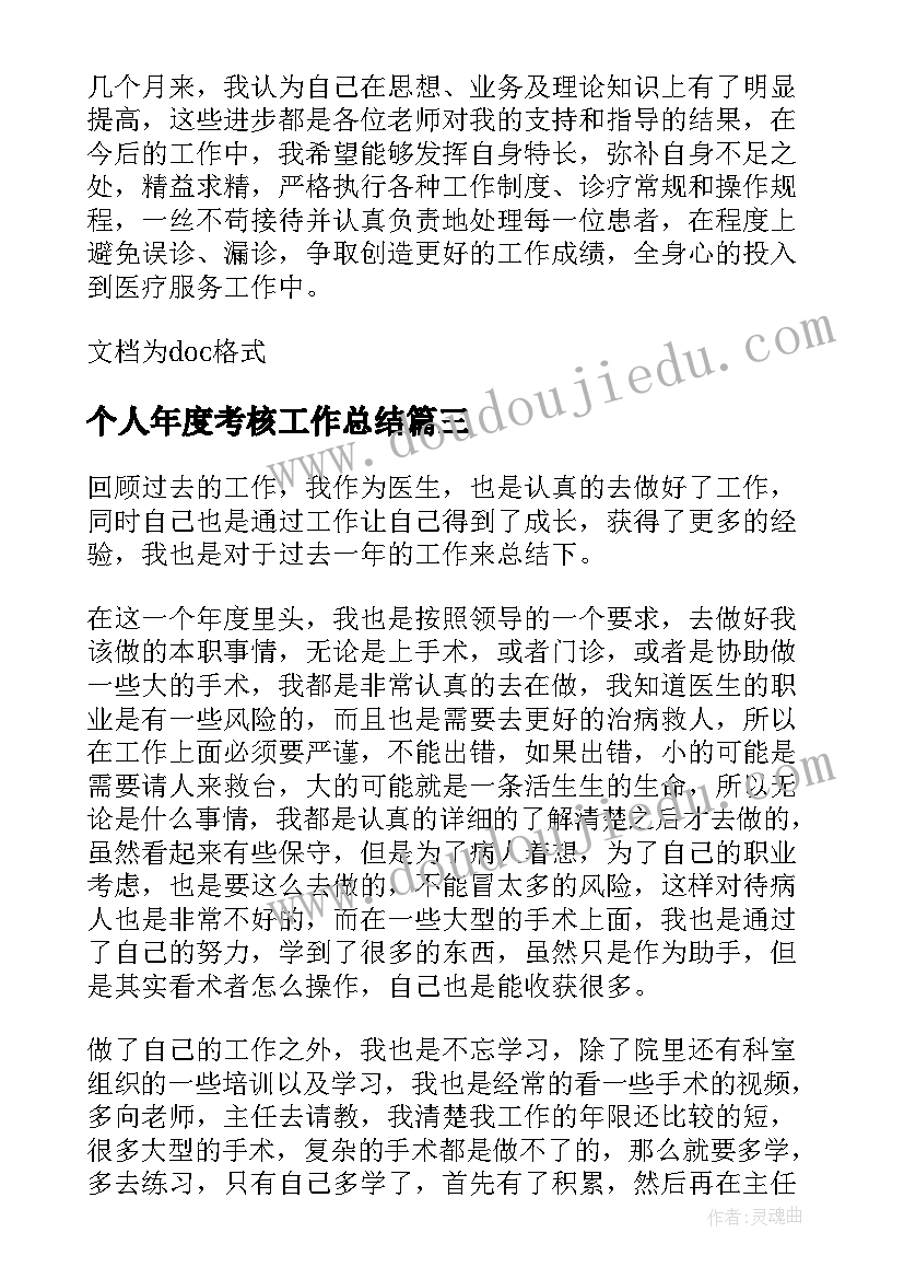 2023年个人年度考核工作总结(优秀5篇)