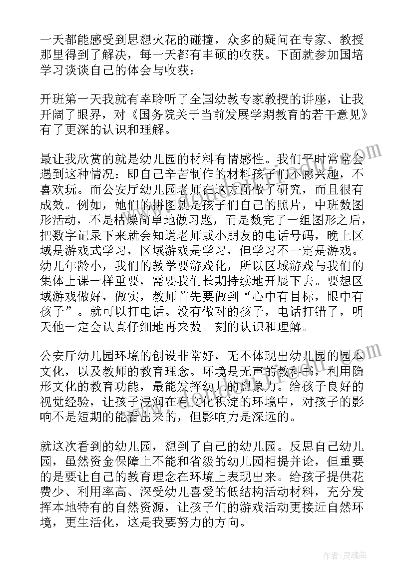 幼师个人国培心得体会(精选5篇)