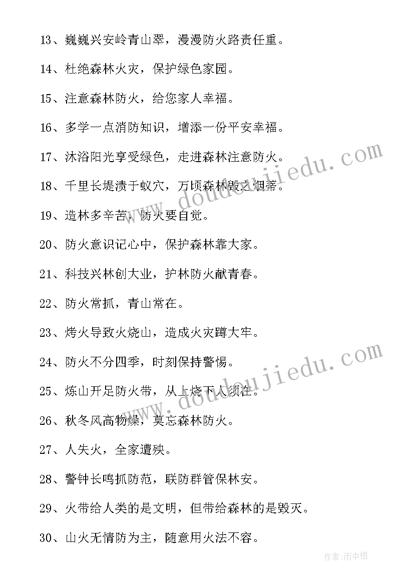 森林宣传语(实用5篇)