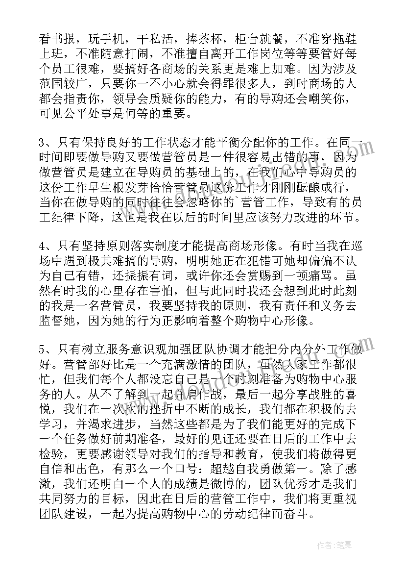 导购个人工作总结(优秀6篇)