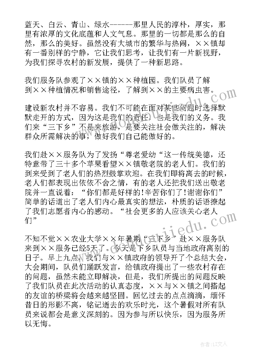 大学生下乡实践报告(汇总9篇)