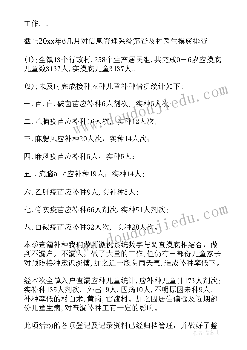 免疫规划年度工作总结(优秀6篇)