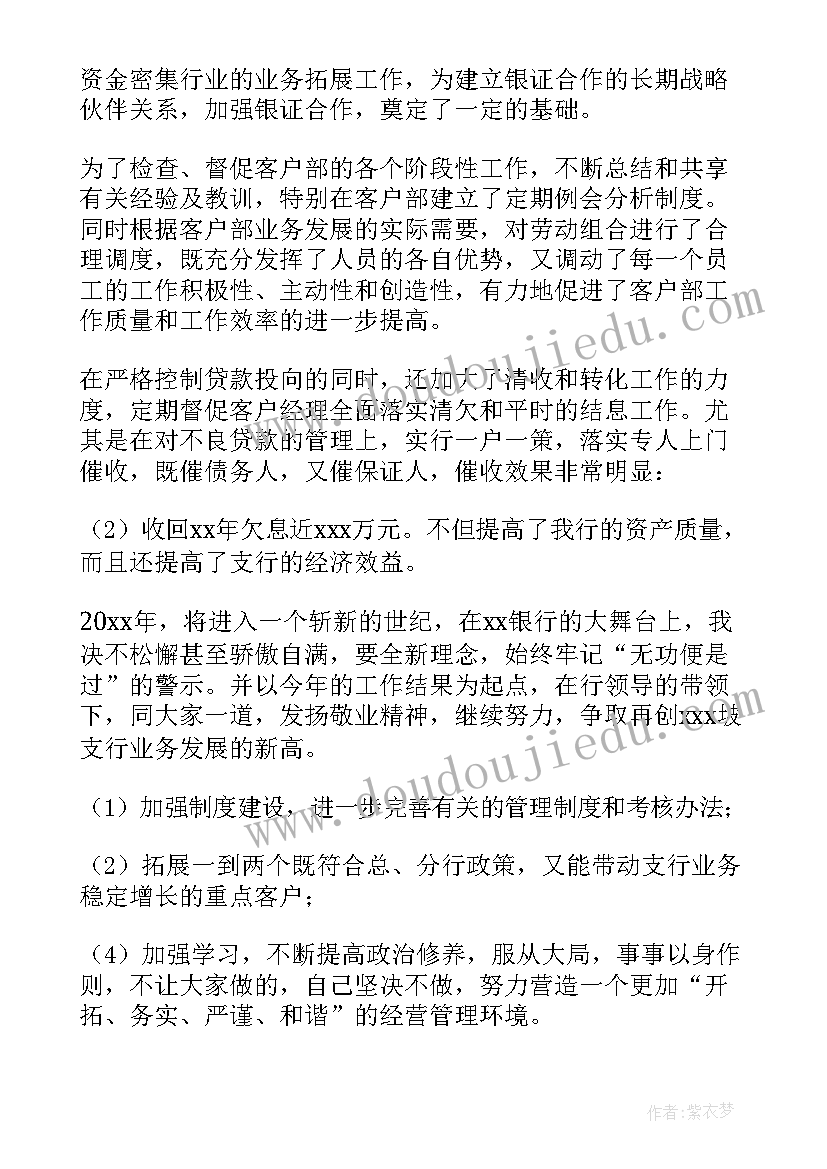 2023年村镇银行支行行长工作总结(模板5篇)