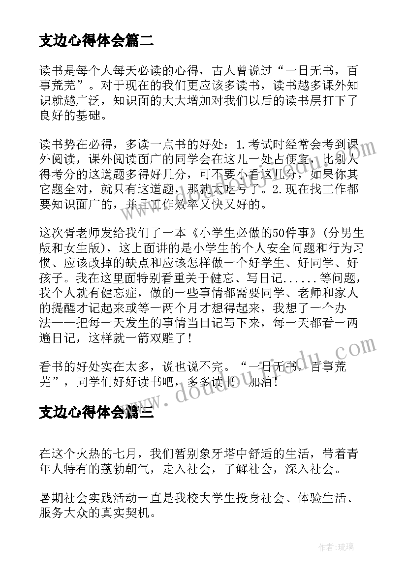 支边心得体会(大全10篇)