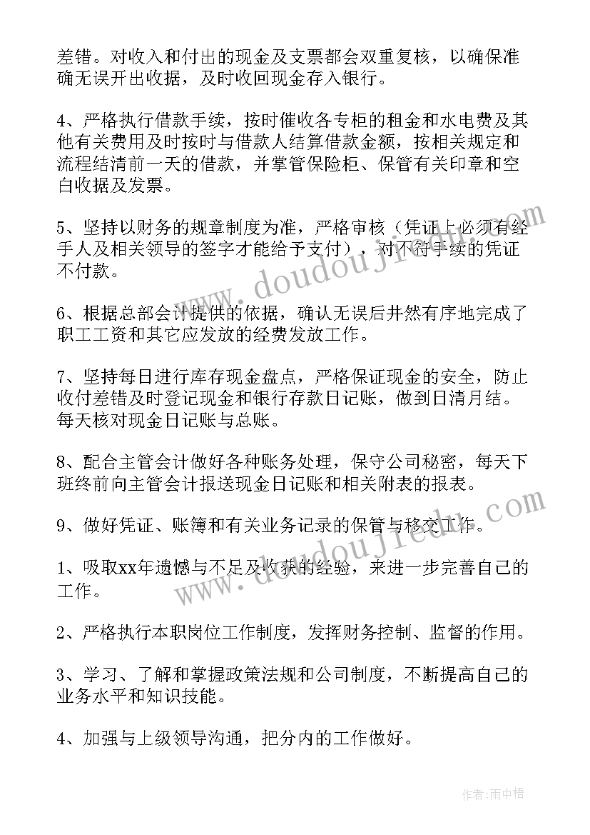 2023年公司出纳的年终总结(精选6篇)