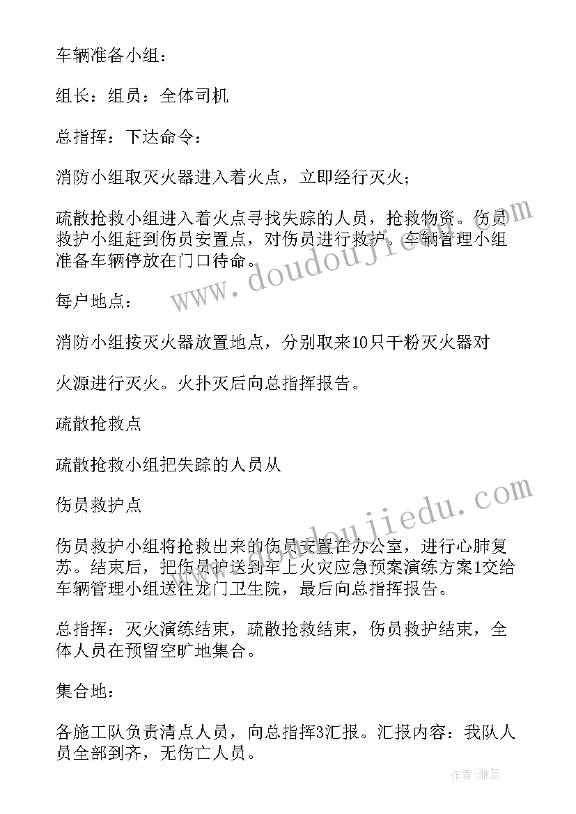 最新火灾应急预案演练方案及演练过程(优秀5篇)