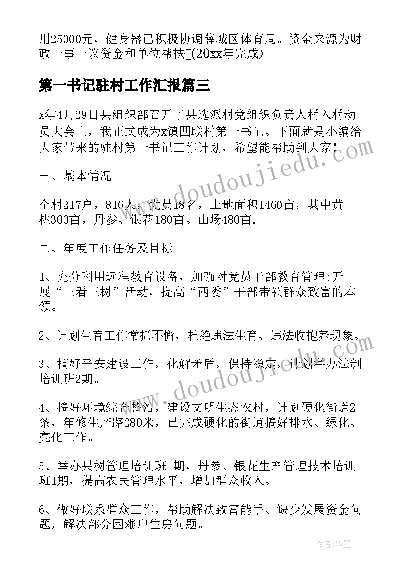 2023年第一书记驻村工作汇报(优质5篇)