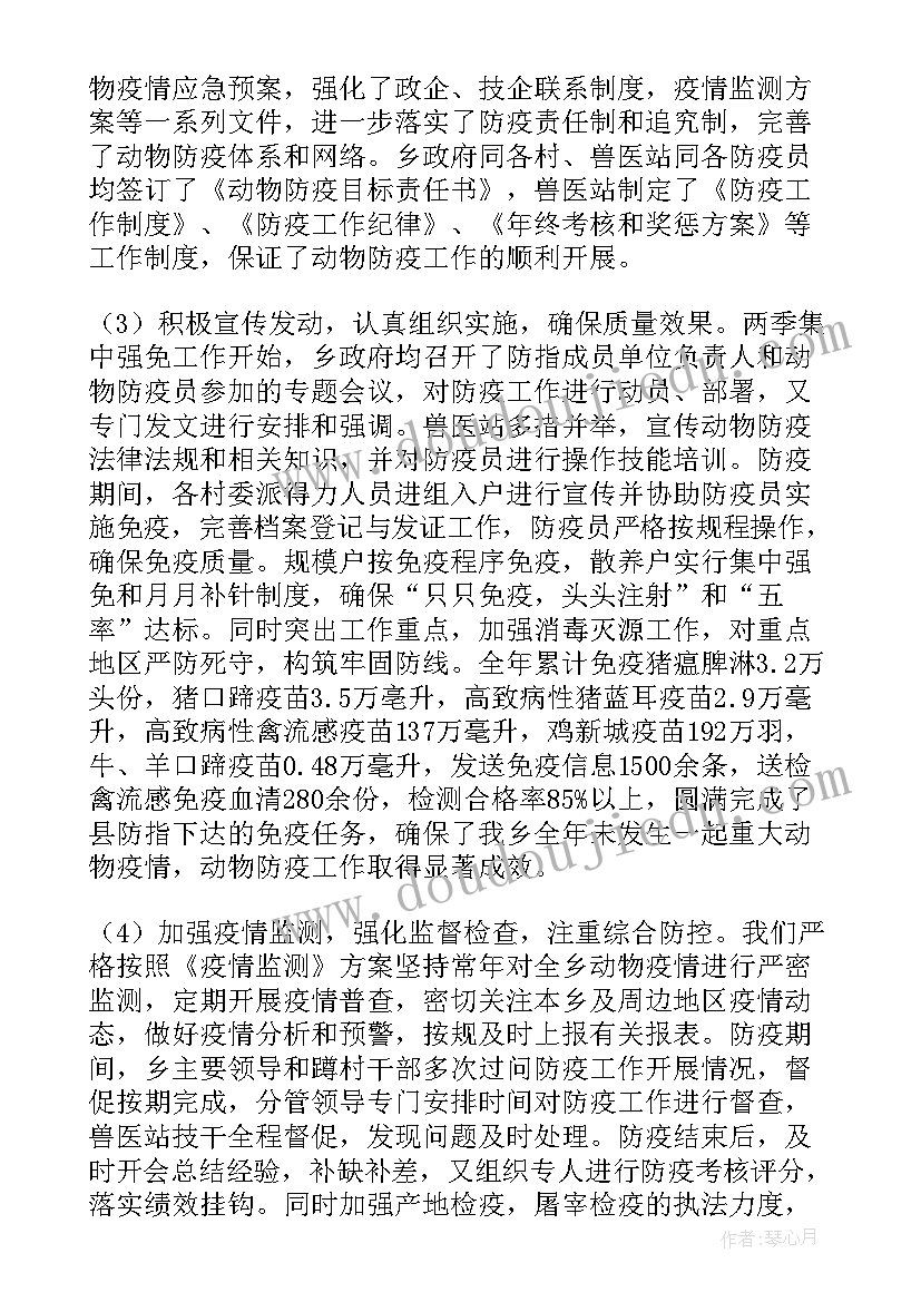 兽医站个人工作总结(优质6篇)