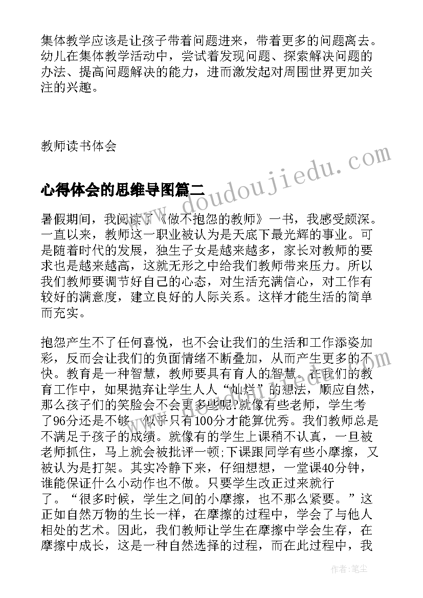 心得体会的思维导图(大全8篇)