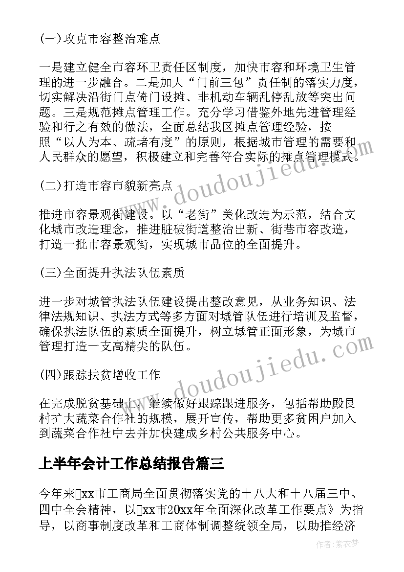 上半年会计工作总结报告(通用8篇)