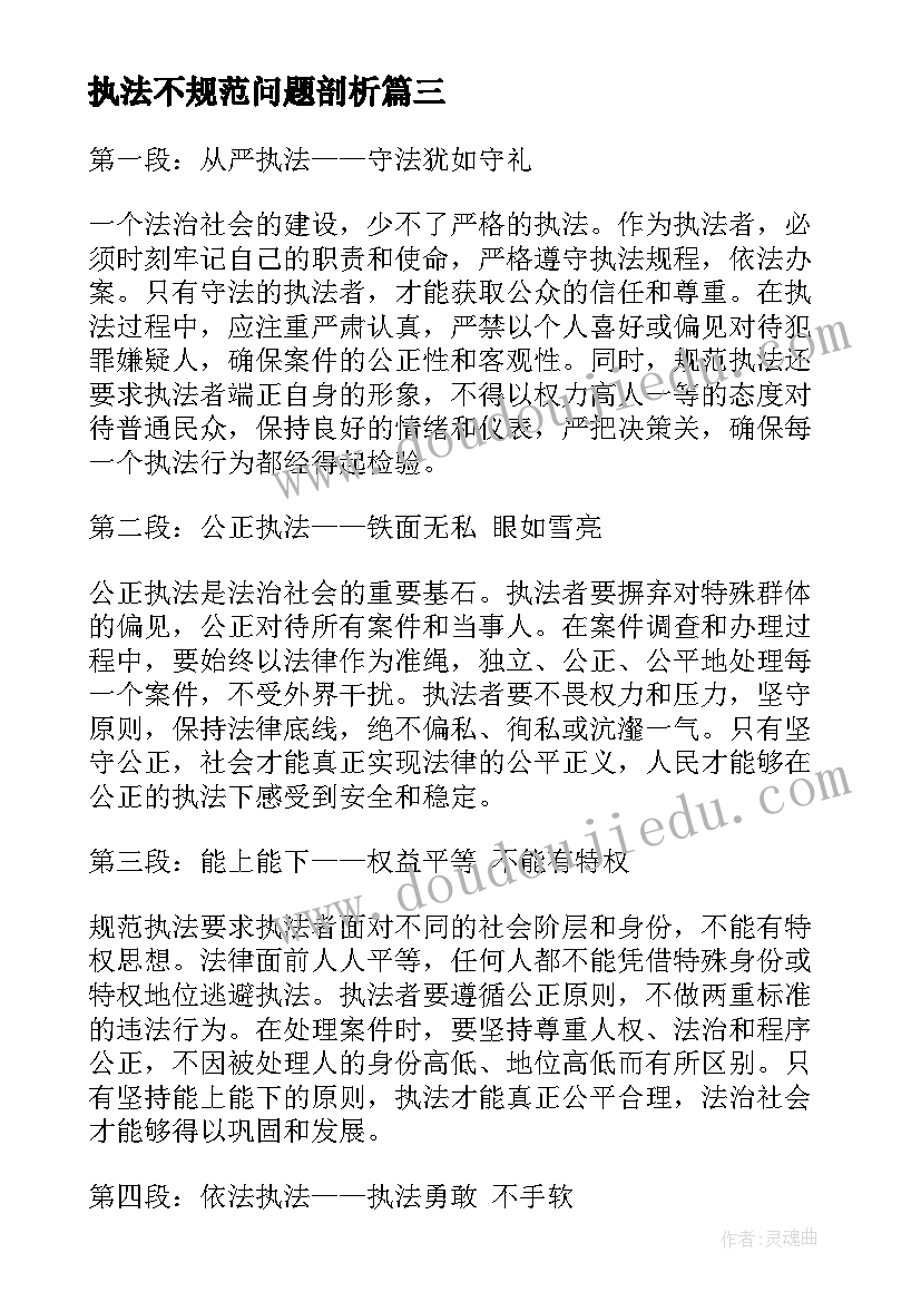 2023年执法不规范问题剖析 执法规范化心得体会心得体会(实用10篇)