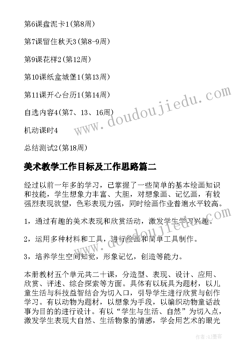 2023年美术教学工作目标及工作思路 美术教学工作计划(汇总9篇)