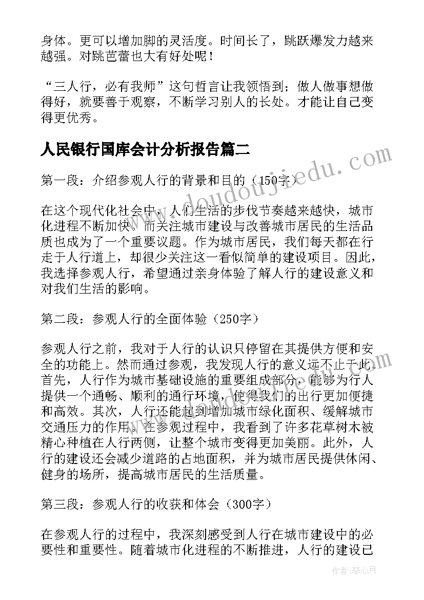 2023年人民银行国库会计分析报告(实用5篇)