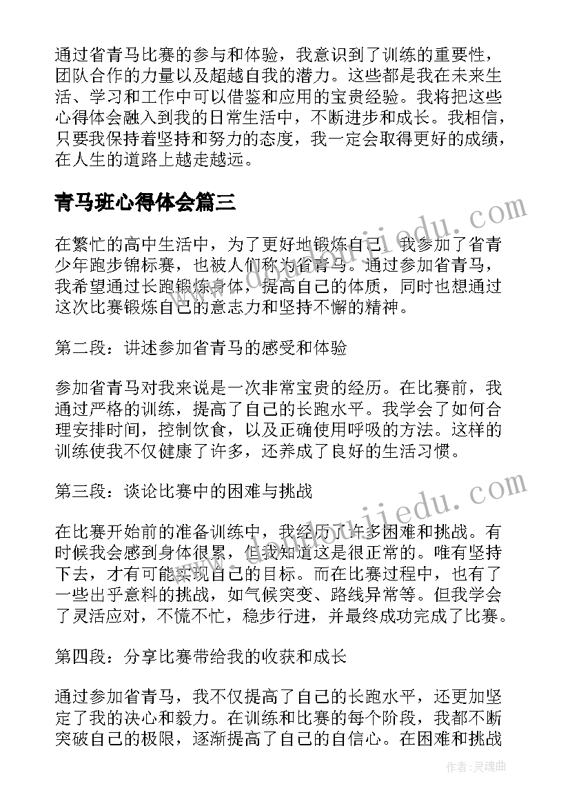 2023年青马班心得体会(实用5篇)