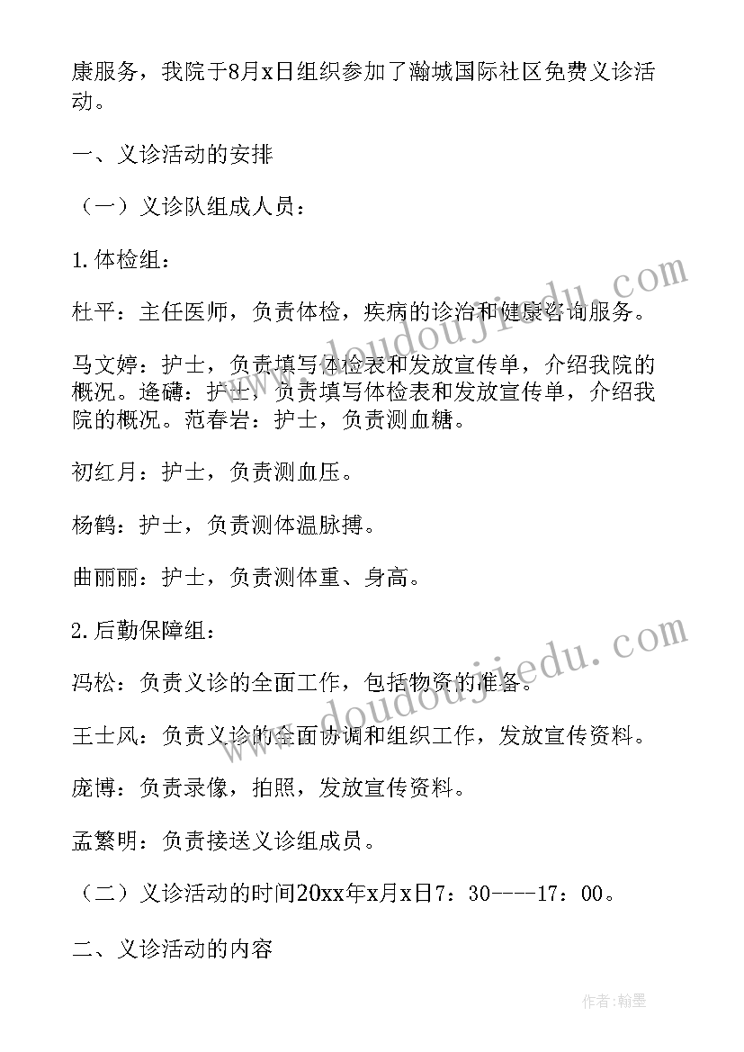 最新社区免费义诊活动心得感悟(精选5篇)