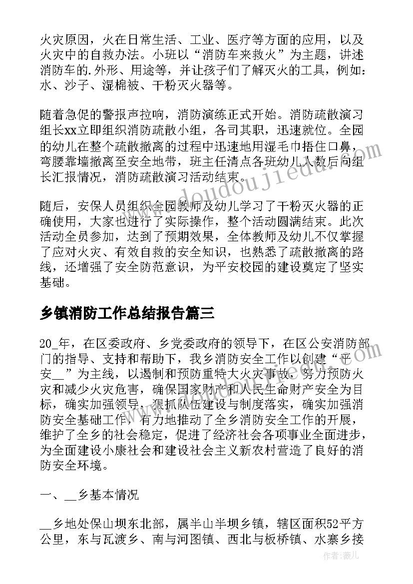 最新乡镇消防工作总结报告 消防安全年度工作总结(大全10篇)