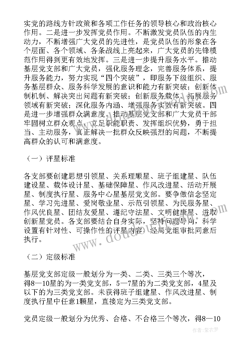 2023年党支部评星定级自评报告(模板5篇)