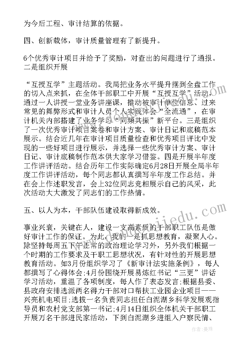 审计人员出差 审计局审计管理总结(精选10篇)