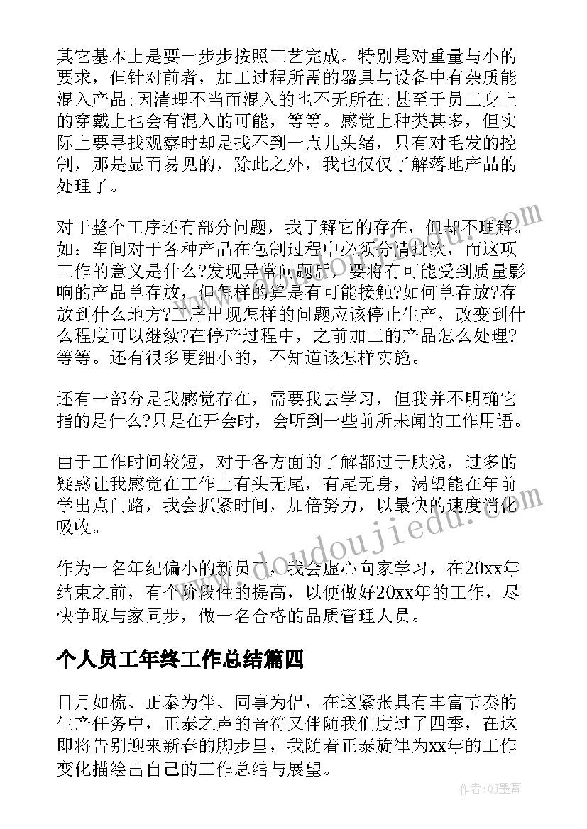 2023年个人员工年终工作总结(模板8篇)