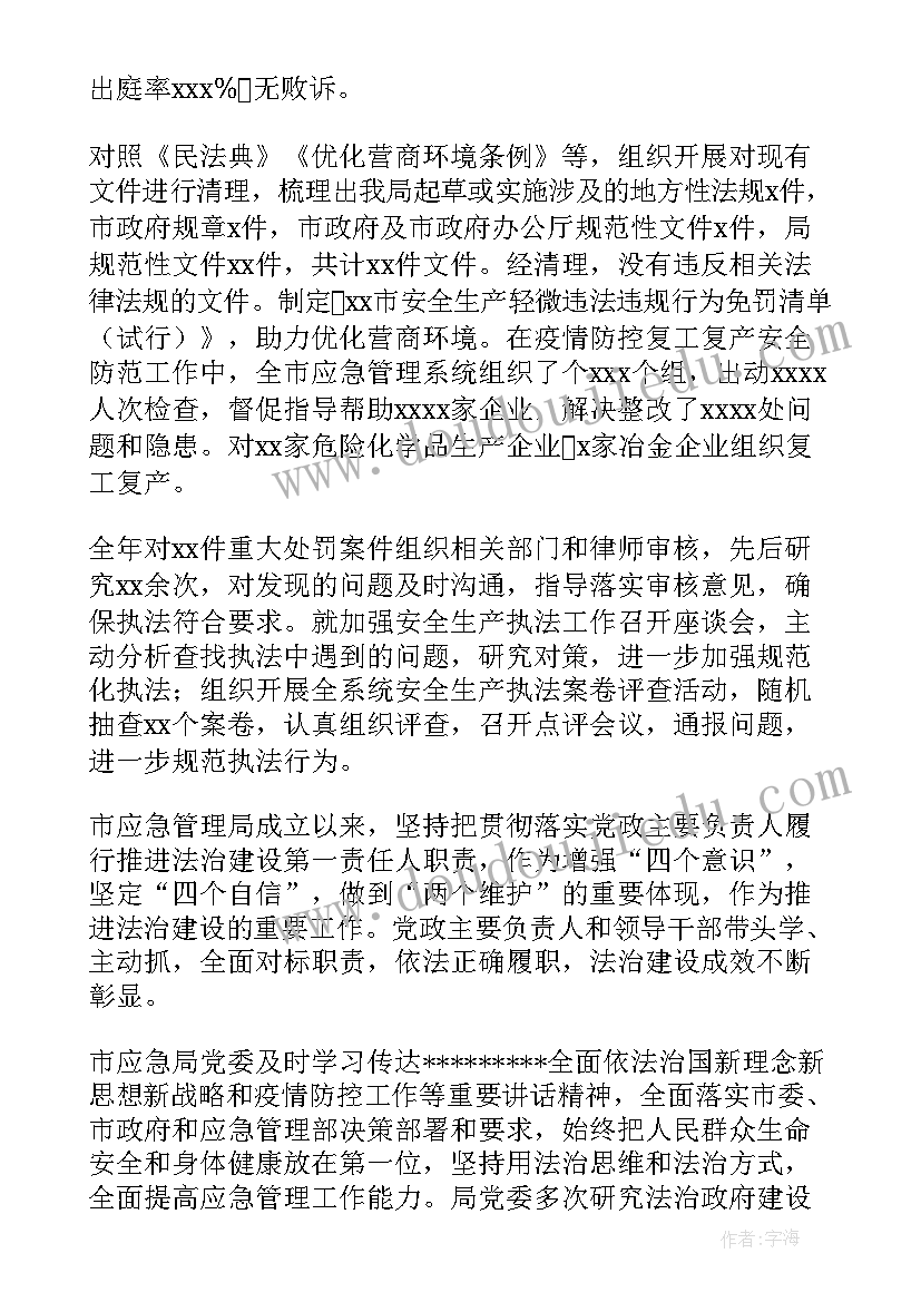 最新应急局年度工作总结和下半年工作计划(汇总5篇)