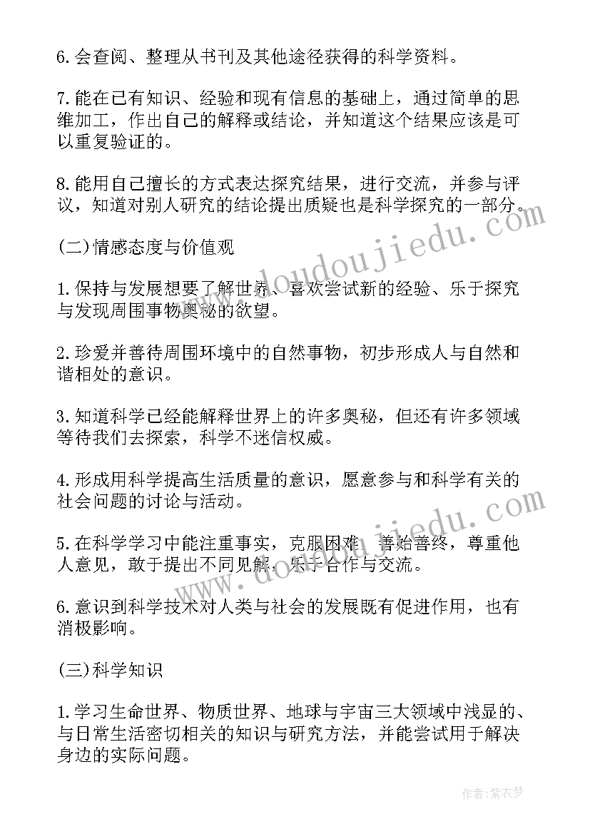 最新小学四年级科学教学工作计划(大全7篇)