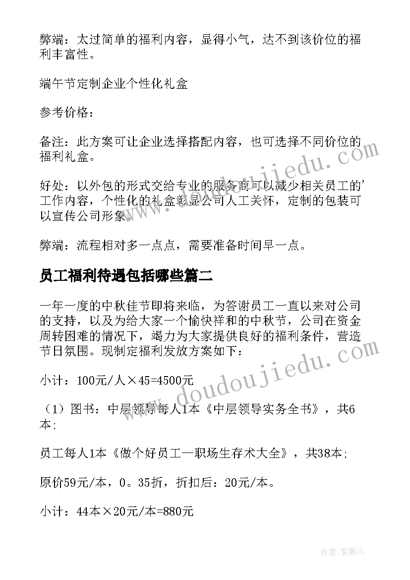 2023年员工福利待遇包括哪些 员工福利方案(通用8篇)