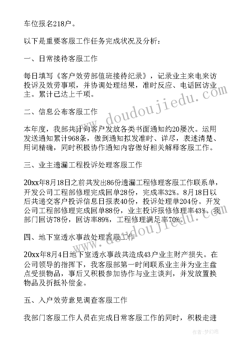 最新客服部个人年终总结(精选5篇)