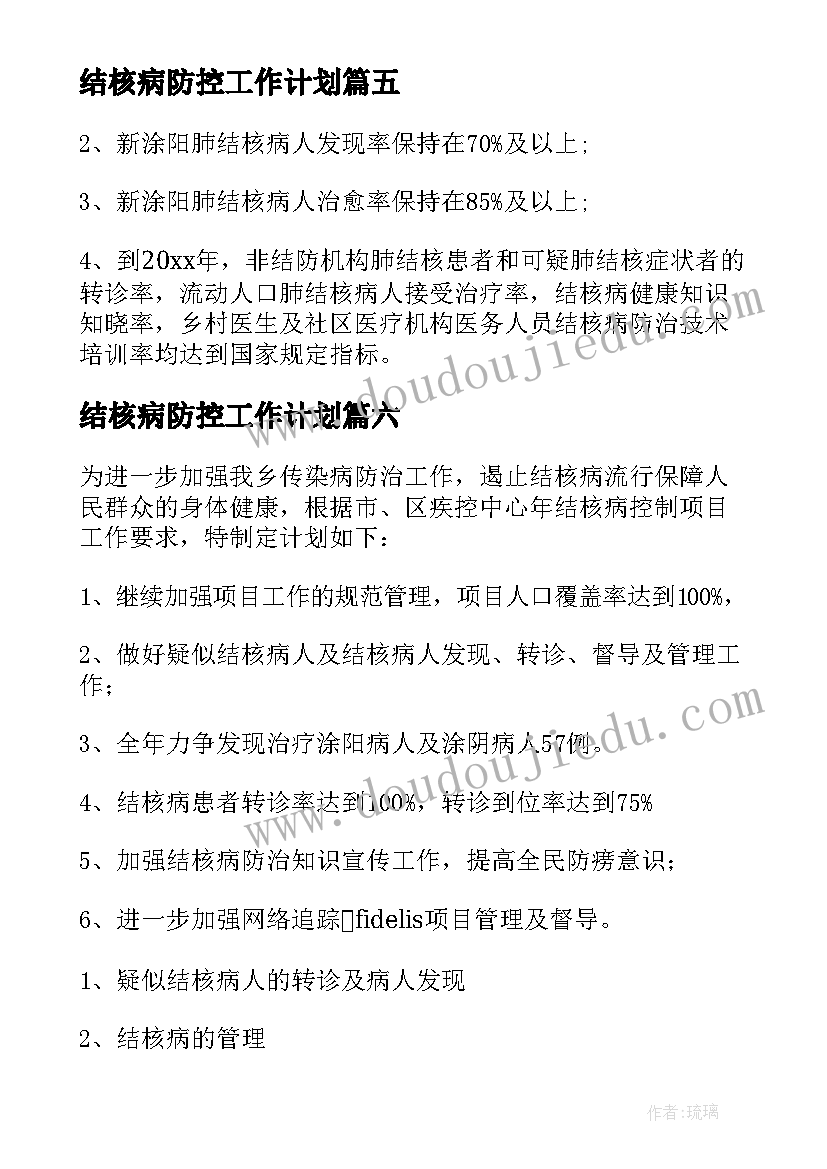 2023年结核病防控工作计划 结核病防治工作计划(实用9篇)