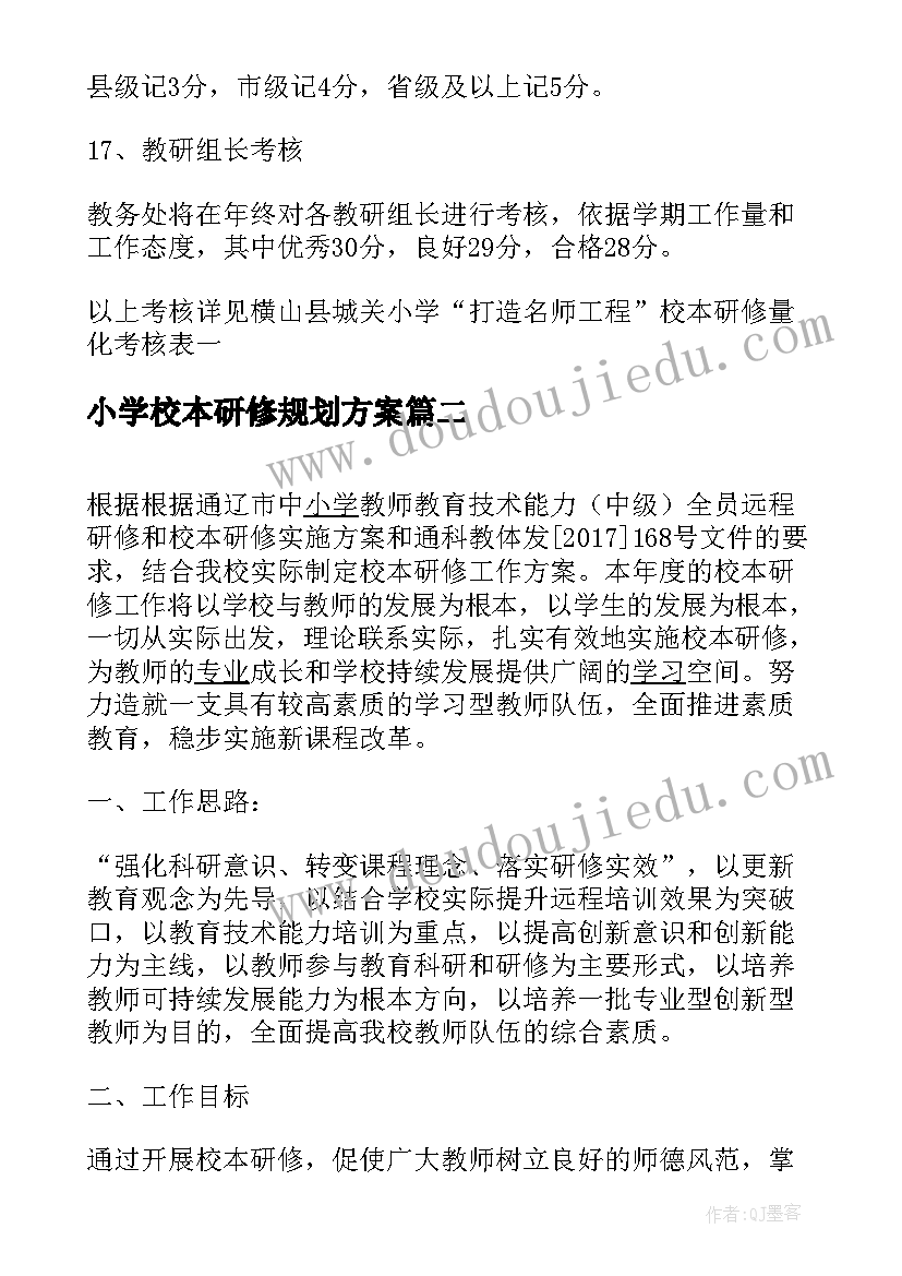 2023年小学校本研修规划方案 小学校校本研修方案(优质5篇)