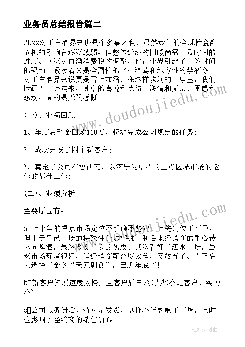 2023年业务员总结报告 公司业务员总结(优质5篇)