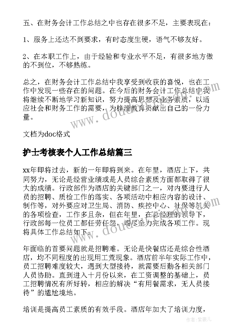 护士考核表个人工作总结 行政单位个人工作总结(模板7篇)