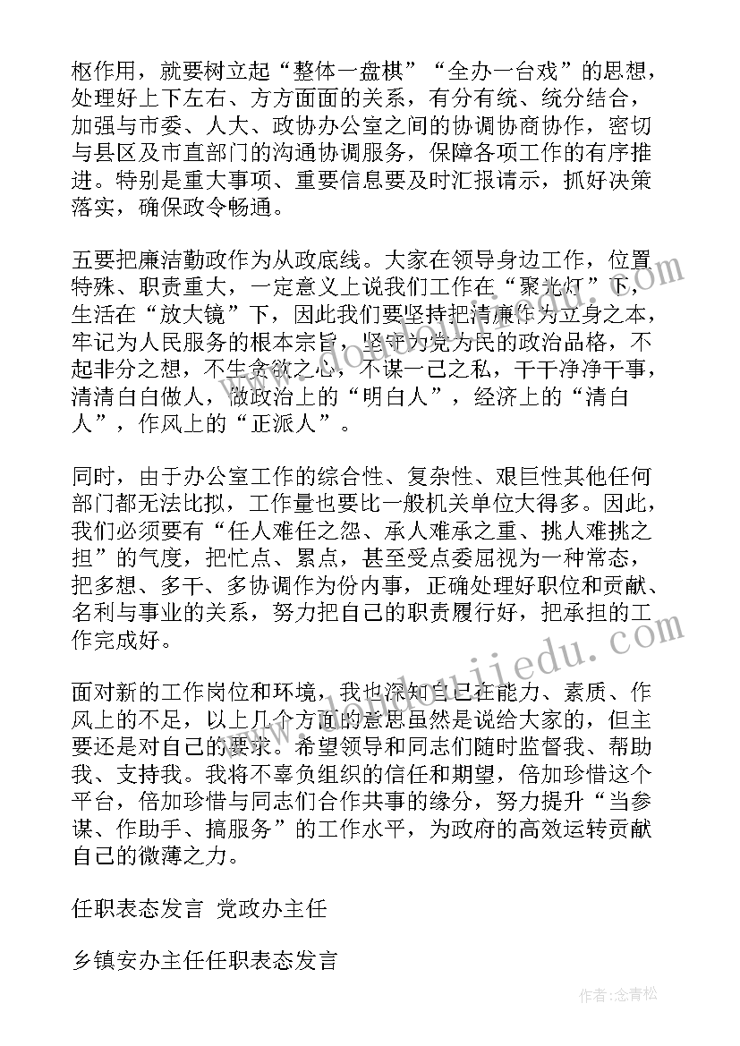 2023年任职发言政府说(通用5篇)