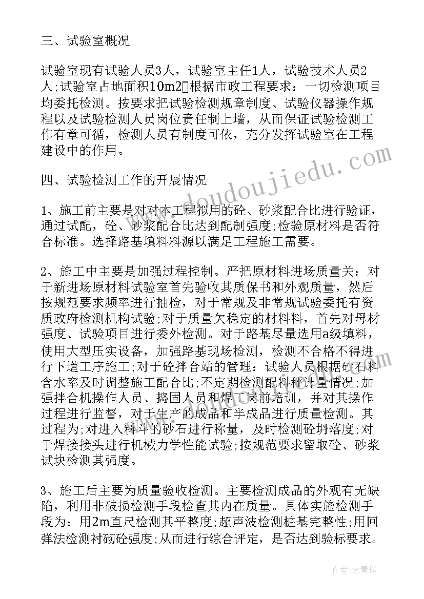 2023年试验工作总结报告(优秀7篇)