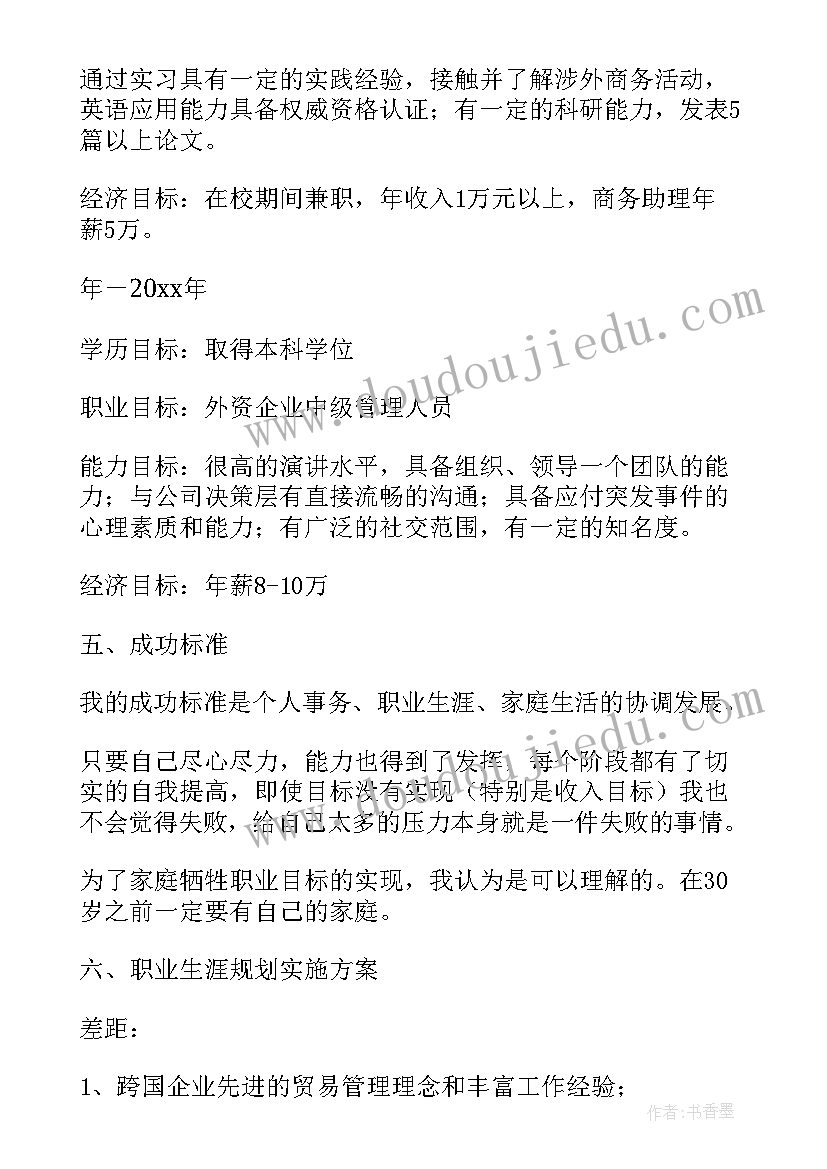 2023年大学生职业生涯规划书个人特长(大全10篇)